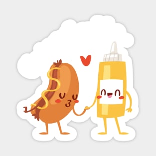 Go together like... Hotdog and Mustard Sticker